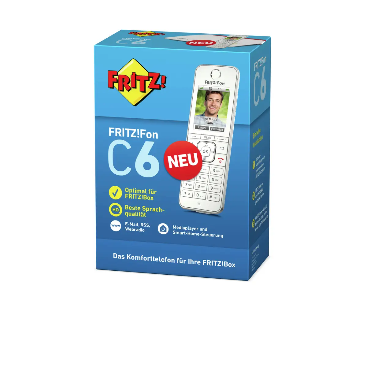 FRITZ!Fon C6 DECT-Telefon 240 x 320 Pixel Display Weiß