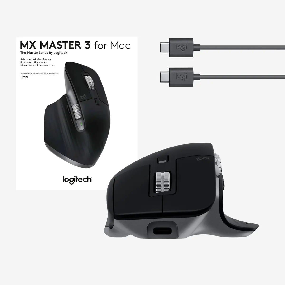 MX Master für MAC 3 Maus Wireless Grau inkl. Wireless Empfänger