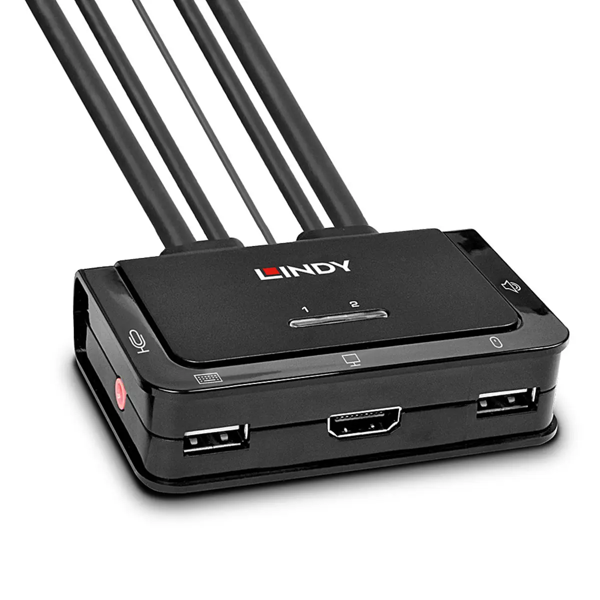 2 Port HDMI 2.0 18G, USB 2.0 Cable KVM Switch