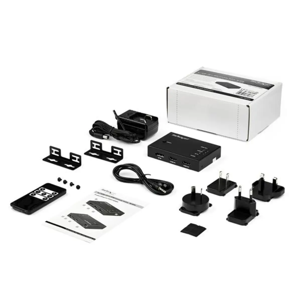 4 Port HDMI Switch 3x HDMI & 1x DisplayPort 4K HDMI Splitter 4 in 1 out