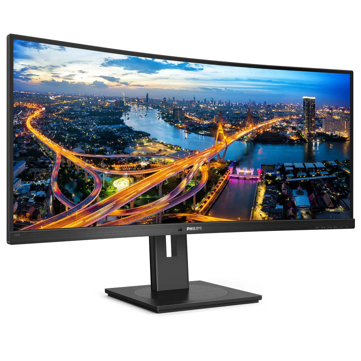 B Line 346B1C LED-Monitor gebogen 86.36 cm (34") Curved Display 3440x1440 Pixel 300 cd/m² 3000:1 5 ms Schwarz