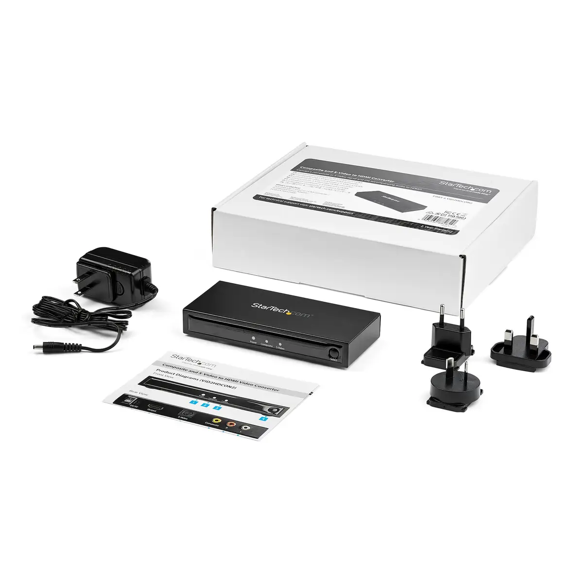 VID2HDCON2 S-Video oder Composite zu HDMI Konverter mit Audio