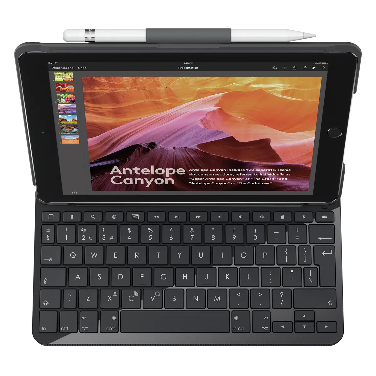 Slim Folio for iPad 7th/8th Gen Graphite Deutsch