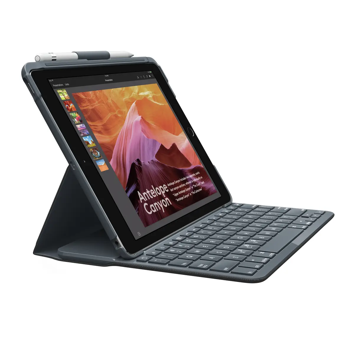 Slim Folio for iPad 7th/8th Gen Graphite Deutsch