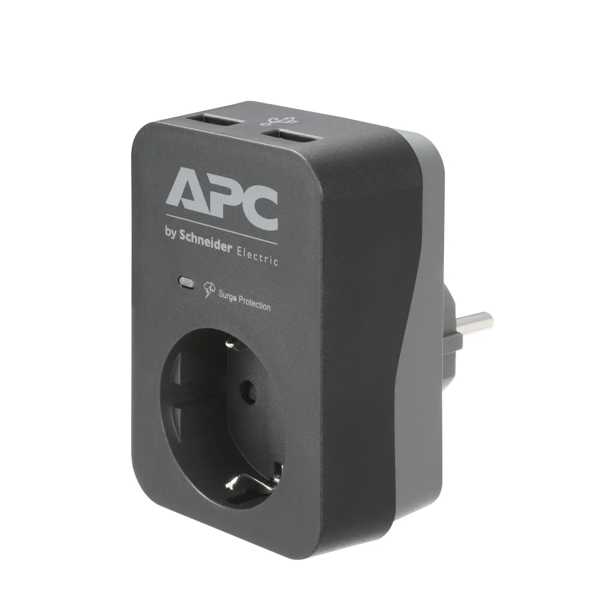 Essential SurgeArrest 1 Outlet 2 USB Ports Black 230V Germany