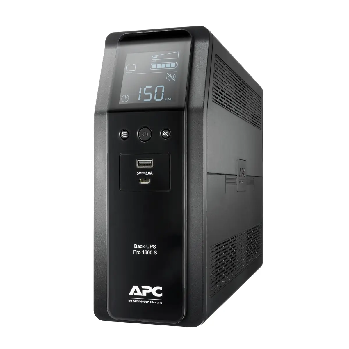 Back UPS Pro BR 1600VA Sinewave 8 Outlets AVR LCD interface