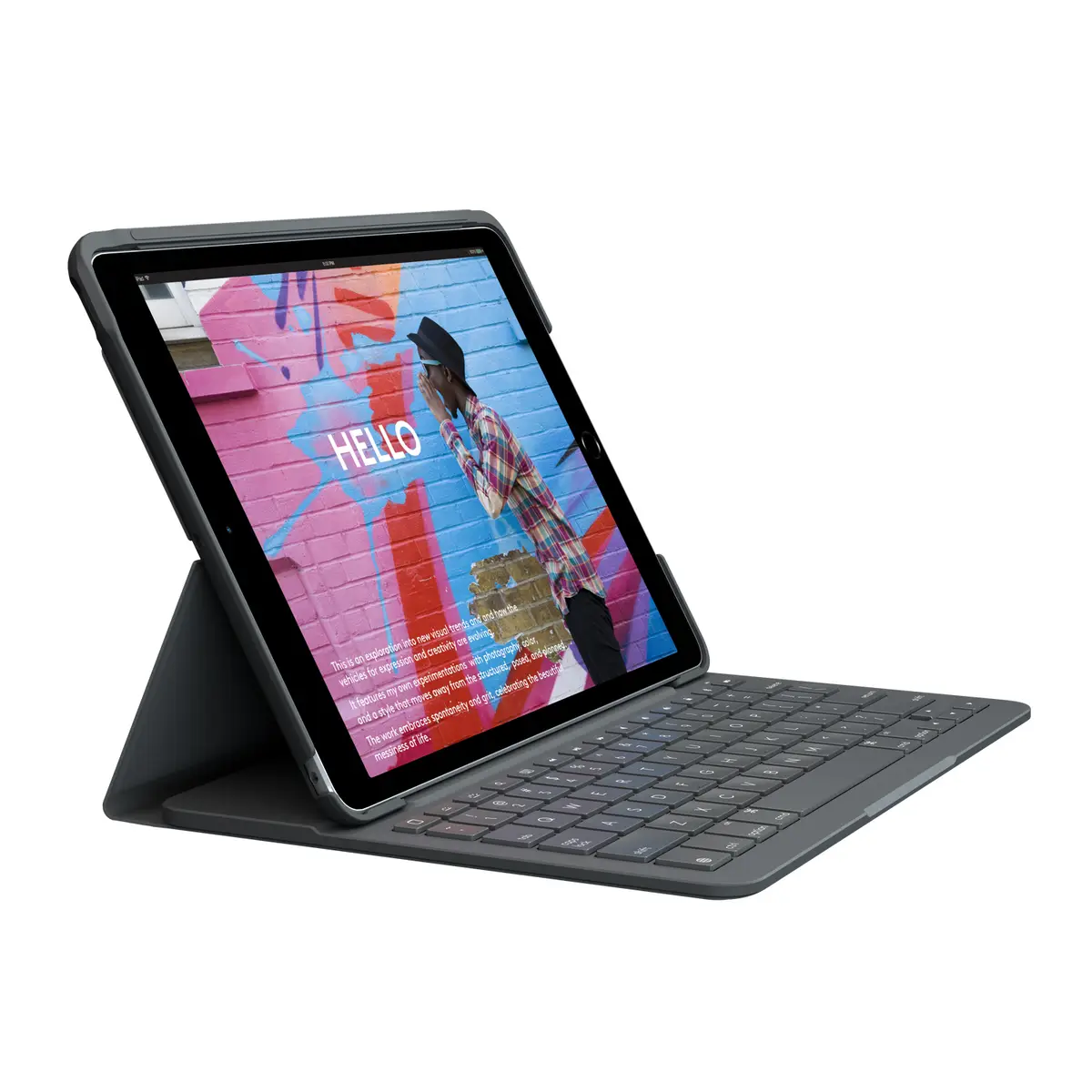 Slim Folio for iPad 7th Gen Graphite Französisch