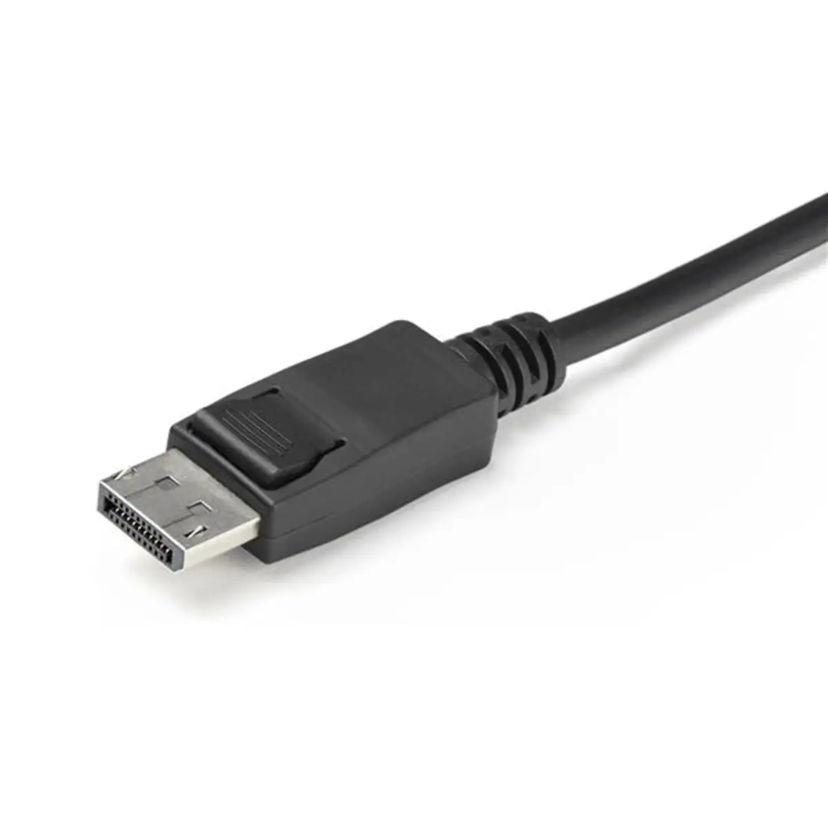 2 Port USB 4K60Hz DisplayPort KVM Switch mit eingebauten Kabeln