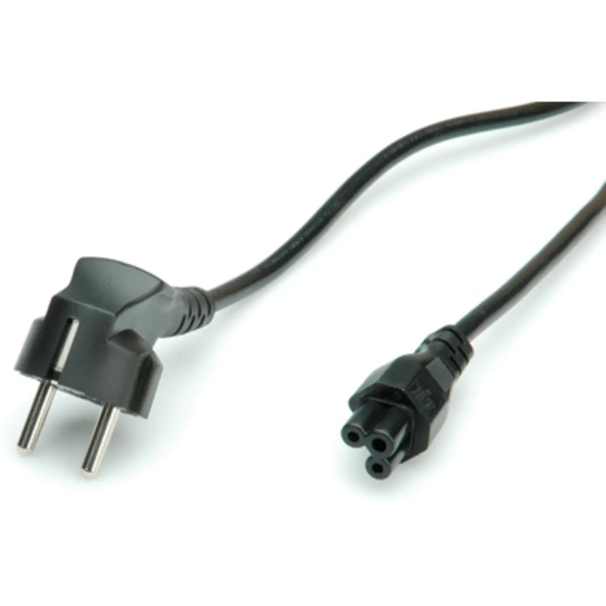 Netzkabel Notebookbuchse IEC320 C5 / Schukostecker 1,8m schwarz