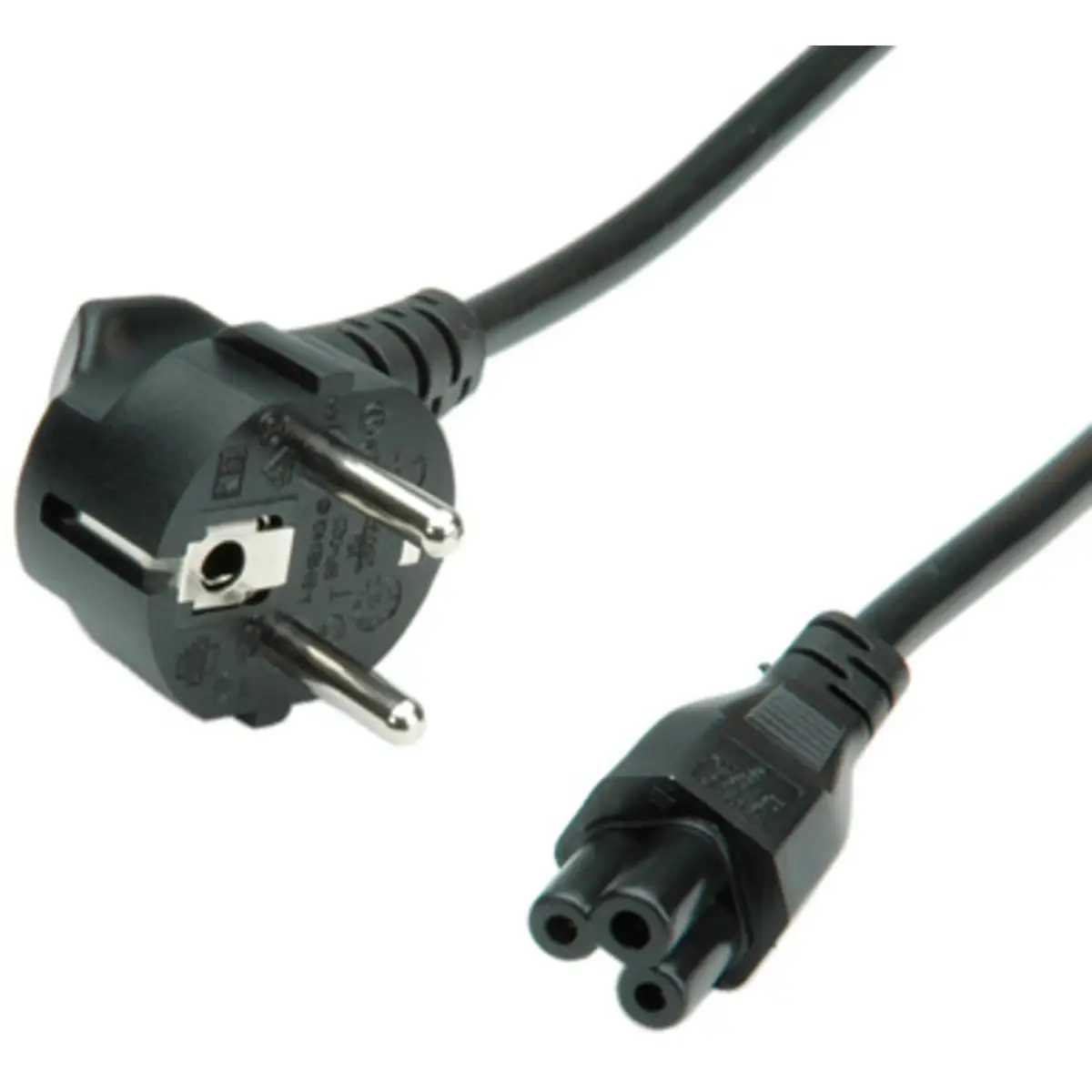 Netzkabel Notebookbuchse IEC320 C5 / Schukostecker 1,8m schwarz