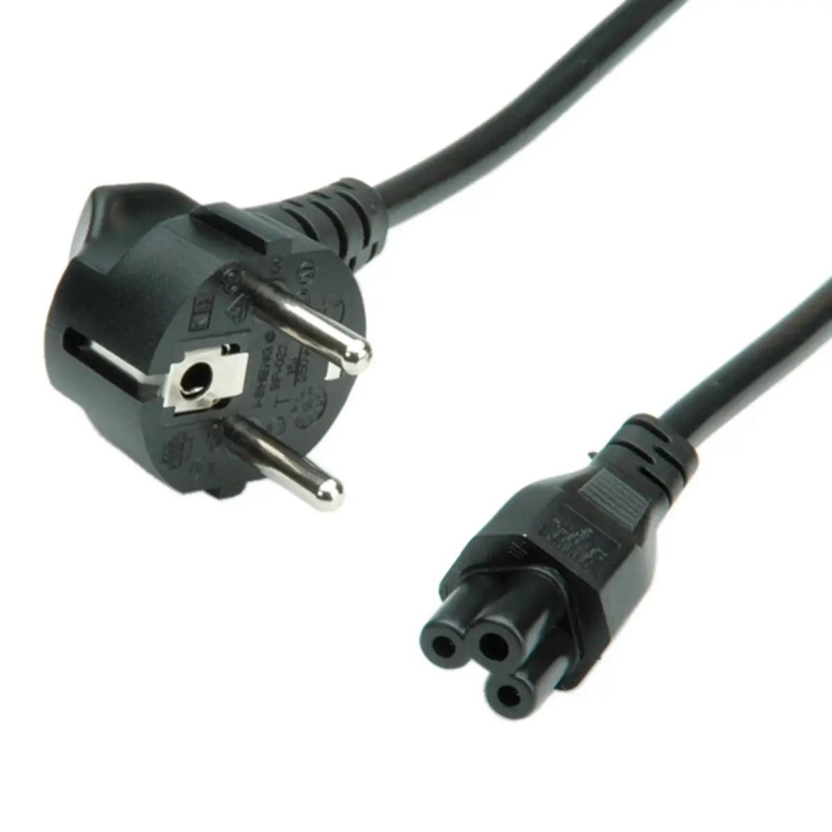 Netzkabel Notebookbuchse IEC320 C5 / Schukostecker 1,8m schwarz