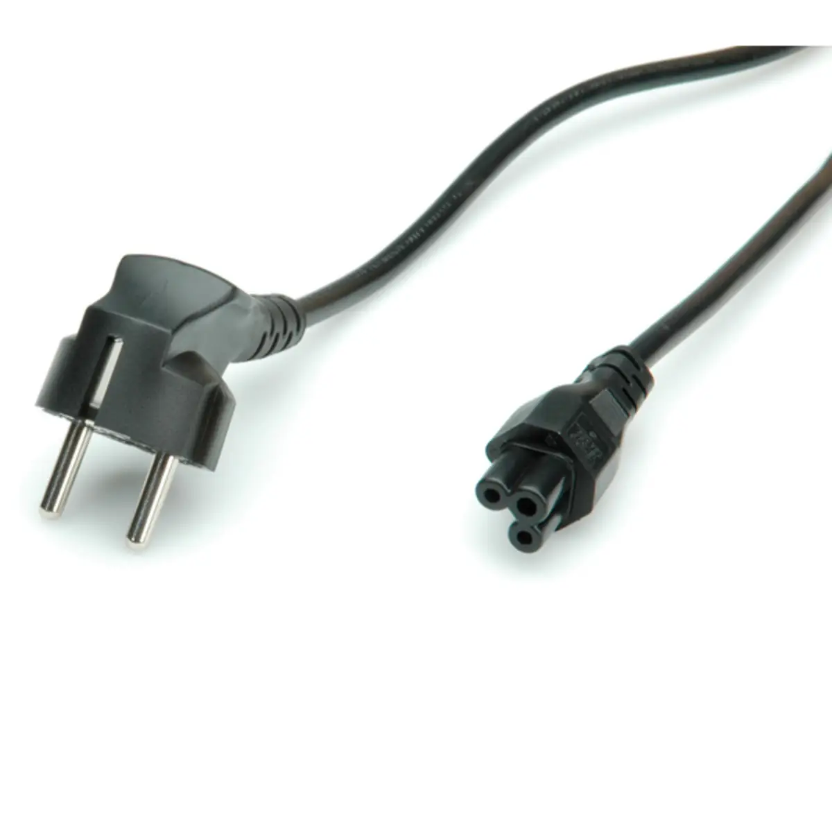 Netzkabel Notebookbuchse IEC320 C5 / Schukostecker 1,8m schwarz
