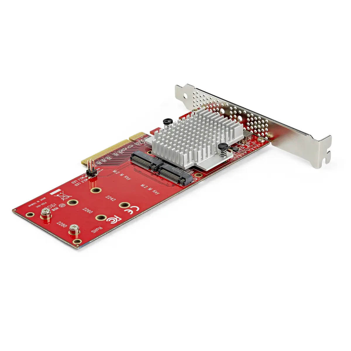x8 Dual M.2 PCI Express-SSD-Adapter - PCIe 3.0 - Netzwerkkarte PCIe