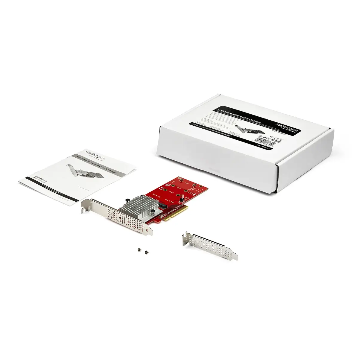 x8 Dual M.2 PCI Express-SSD-Adapter - PCIe 3.0 - Netzwerkkarte PCIe