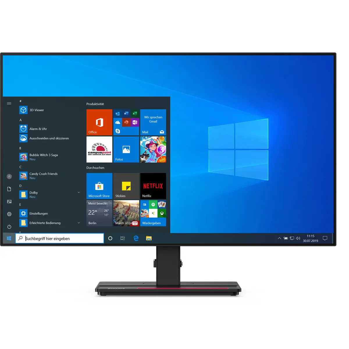 ThinkVision P27h-20 68,6 cm (27") 2560x1400 Pixel 4ms 1000:1 350cd/m²
