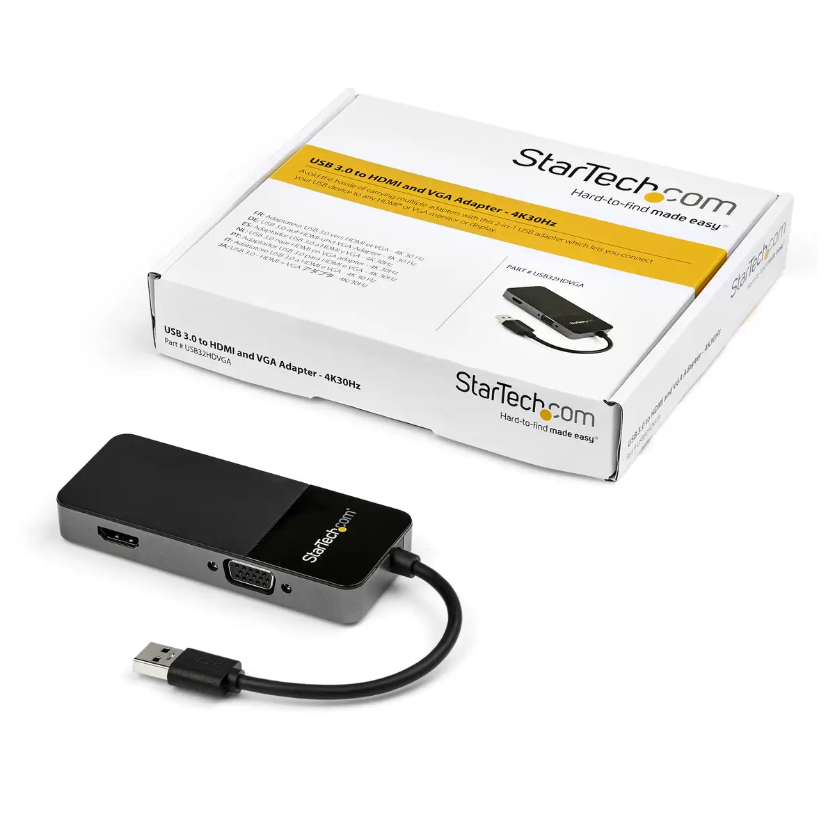 USB 3.0 zu HDMI VGA Adapter Schwarz