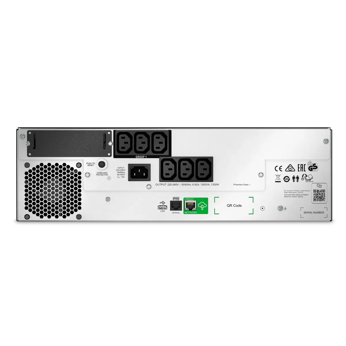 Smart-UPS Li-Ion 1500VA Short Depth with SmartConnect USV RS-232 USB 6 Ausgangsanschlüsse 3U