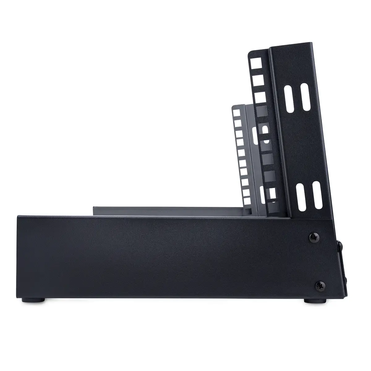 RK4OD Desktop Rack (4 HE, 2 Post Open Frame Rack, bis zu 30 kg, EIA-310, freistehend) schwarz