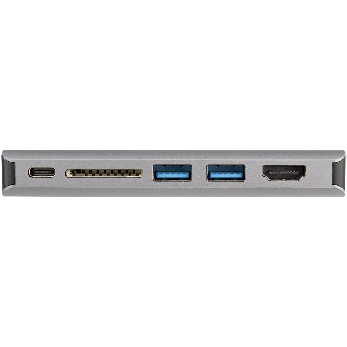 USB-C-Multiport-Adapter mit HDMI oder VGA und längerem angeschlossenen Kabel