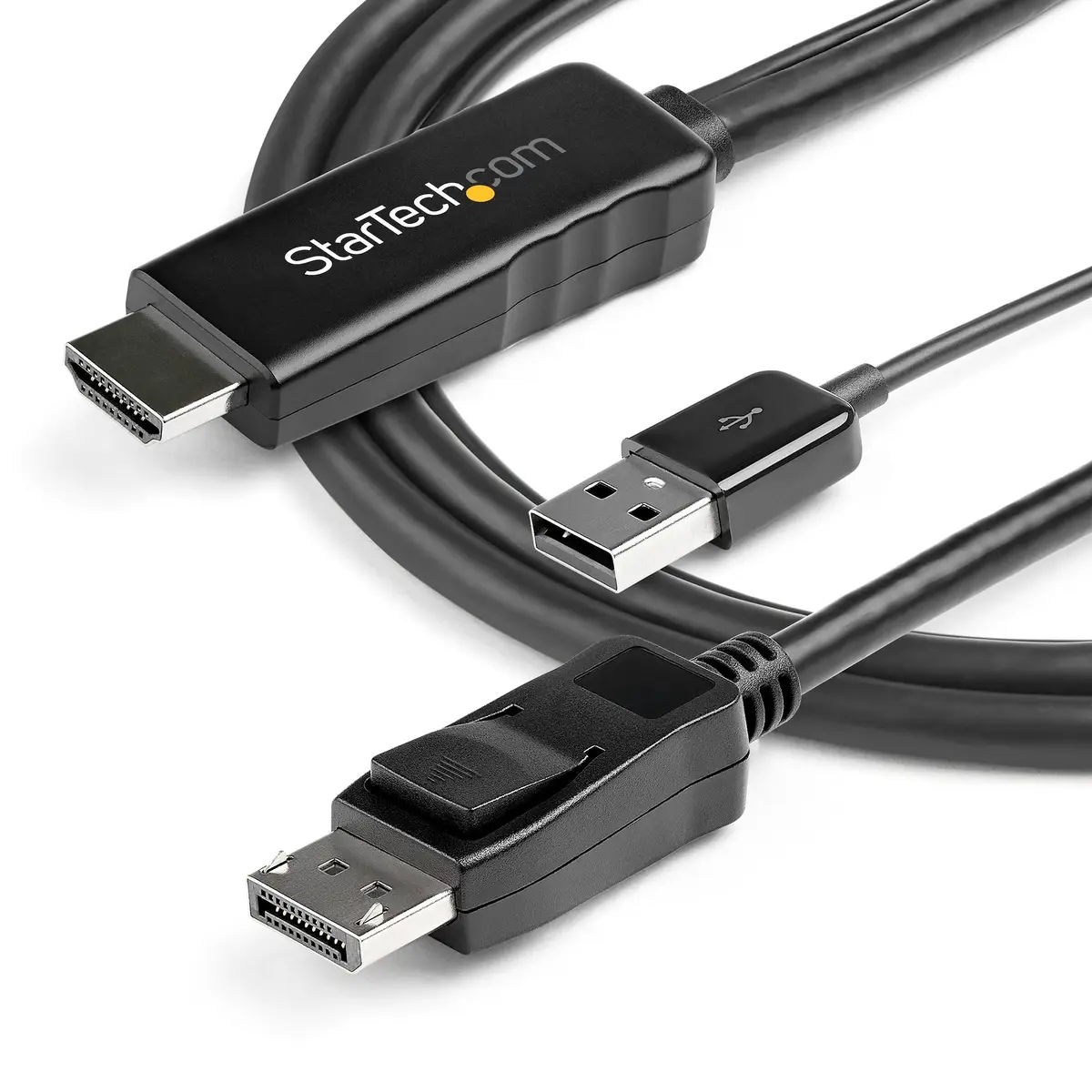 HDMI auf DisplayPort Adapterkabel DisplayPort/HDMI+USB Stecker/Stecker Schwarz 2m