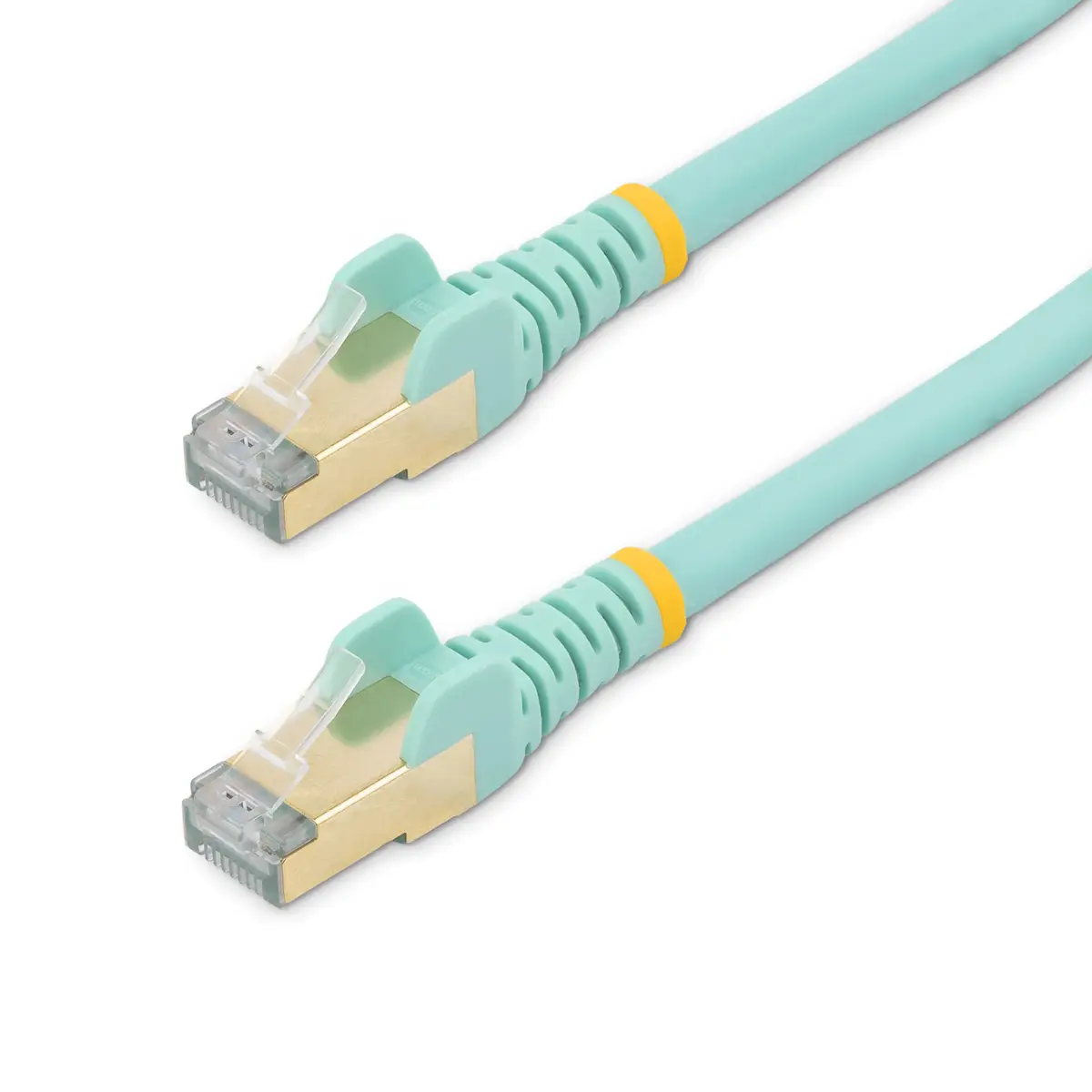 Snagless Patchkabel Cat6A RJ-45/RJ-45 Stecker/Stecker Türkis 7,5m