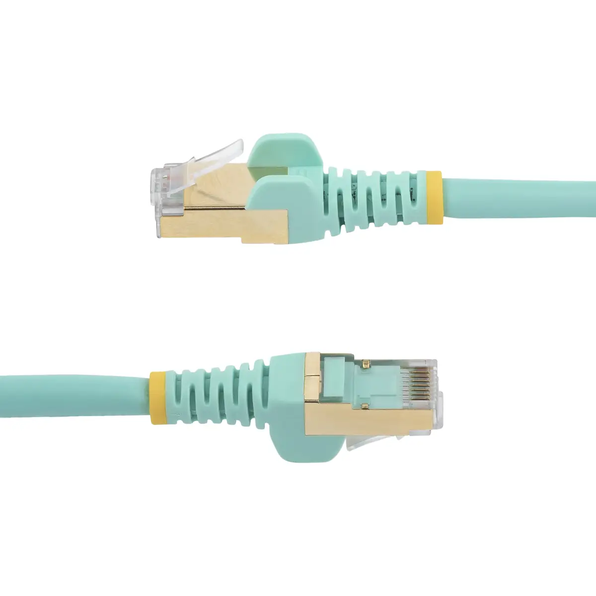 Snagless Patchkabel Cat6A RJ-45/RJ-45 Stecker/Stecker Türkis 7,5m