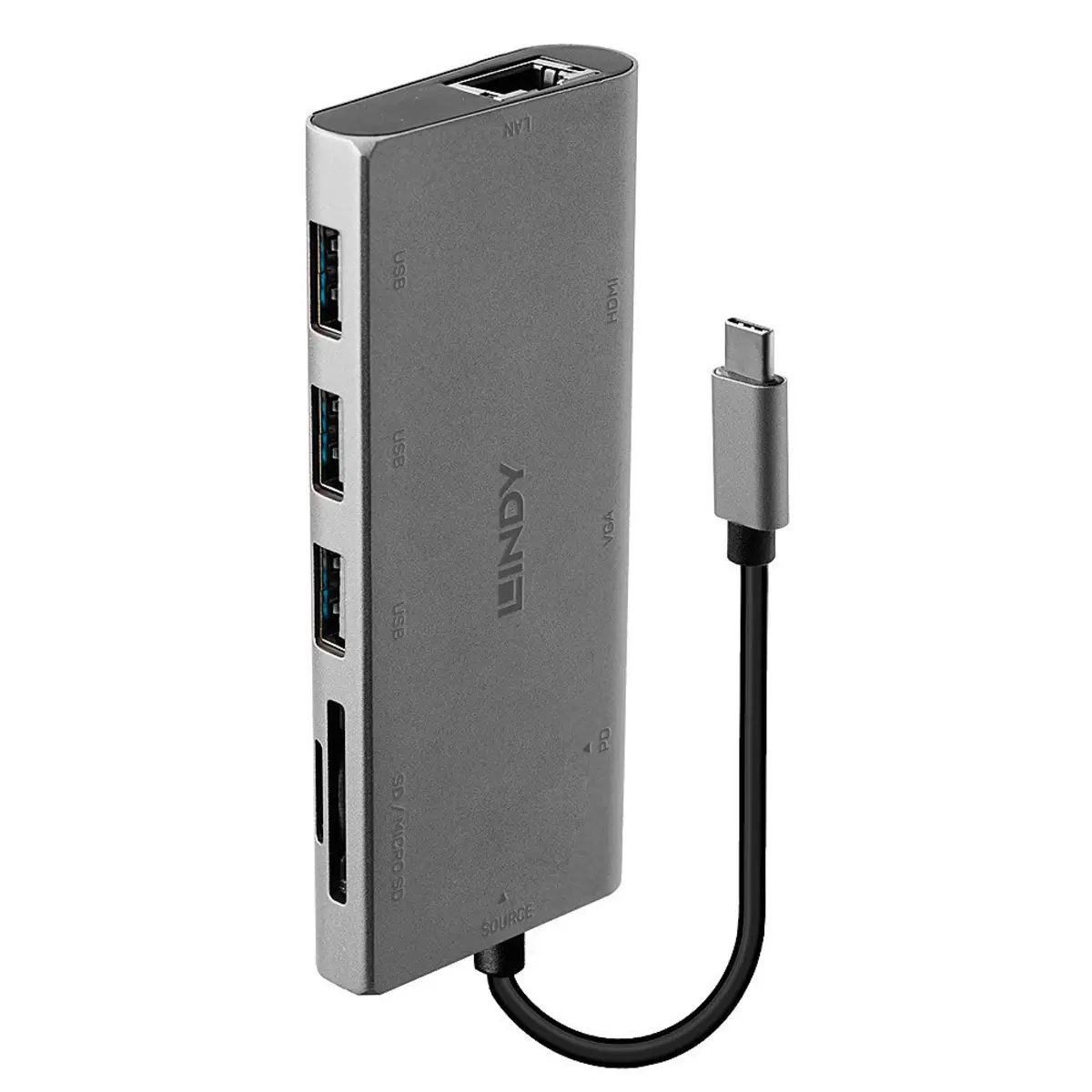 USB 3.1 Type C Multi-Port Converter USB-C/VGA/HDMI/GigE