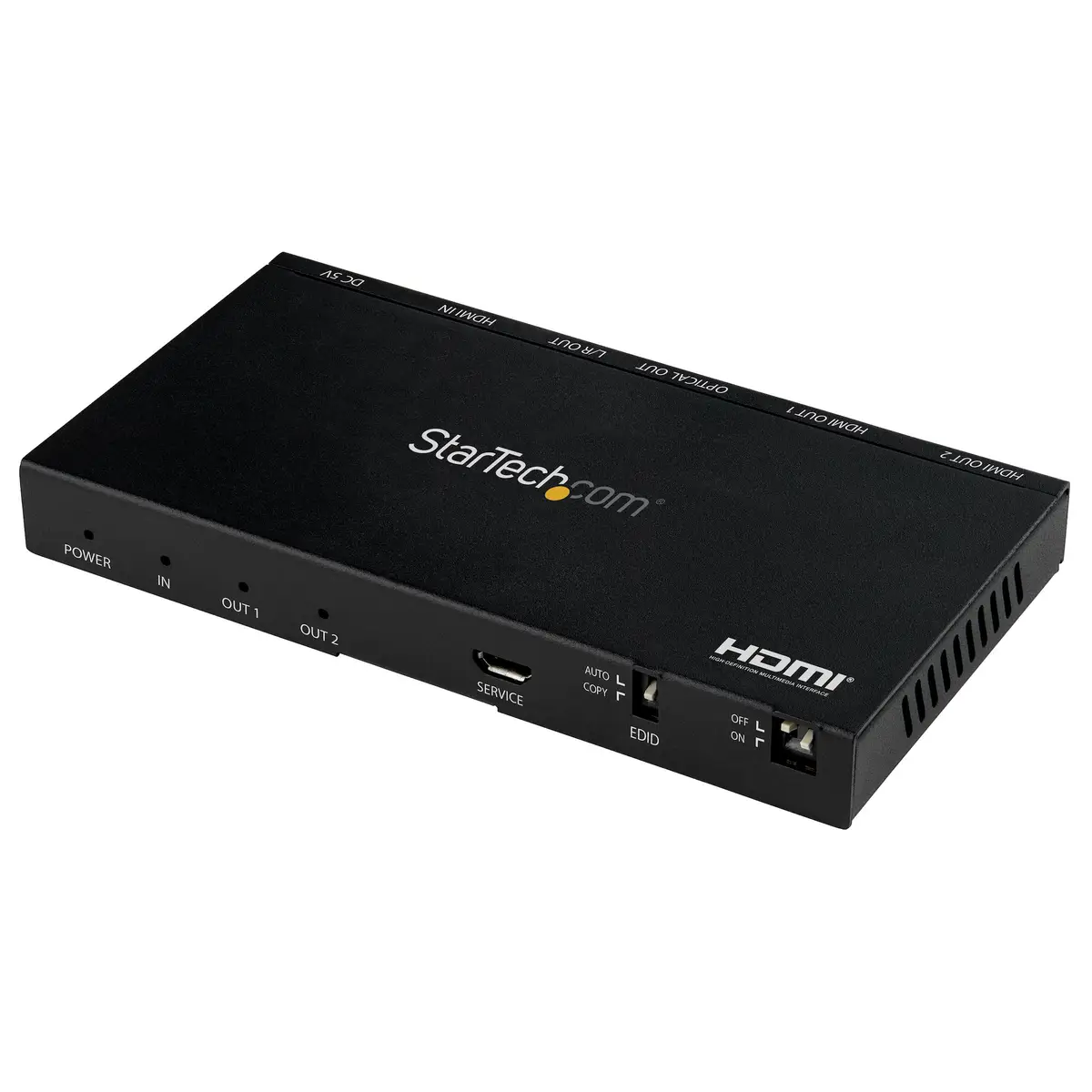 2 Port HDMI Splitter 4K 60Hz mit eingebautem Scaler HDCP 2.2 EDID