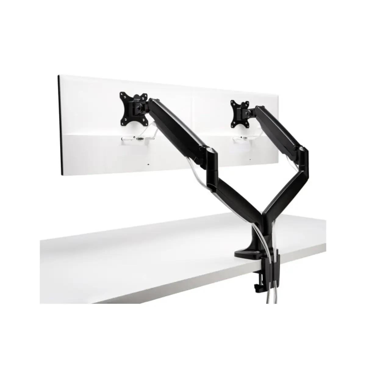 One-Touch Dual Monitorarm – schwarz