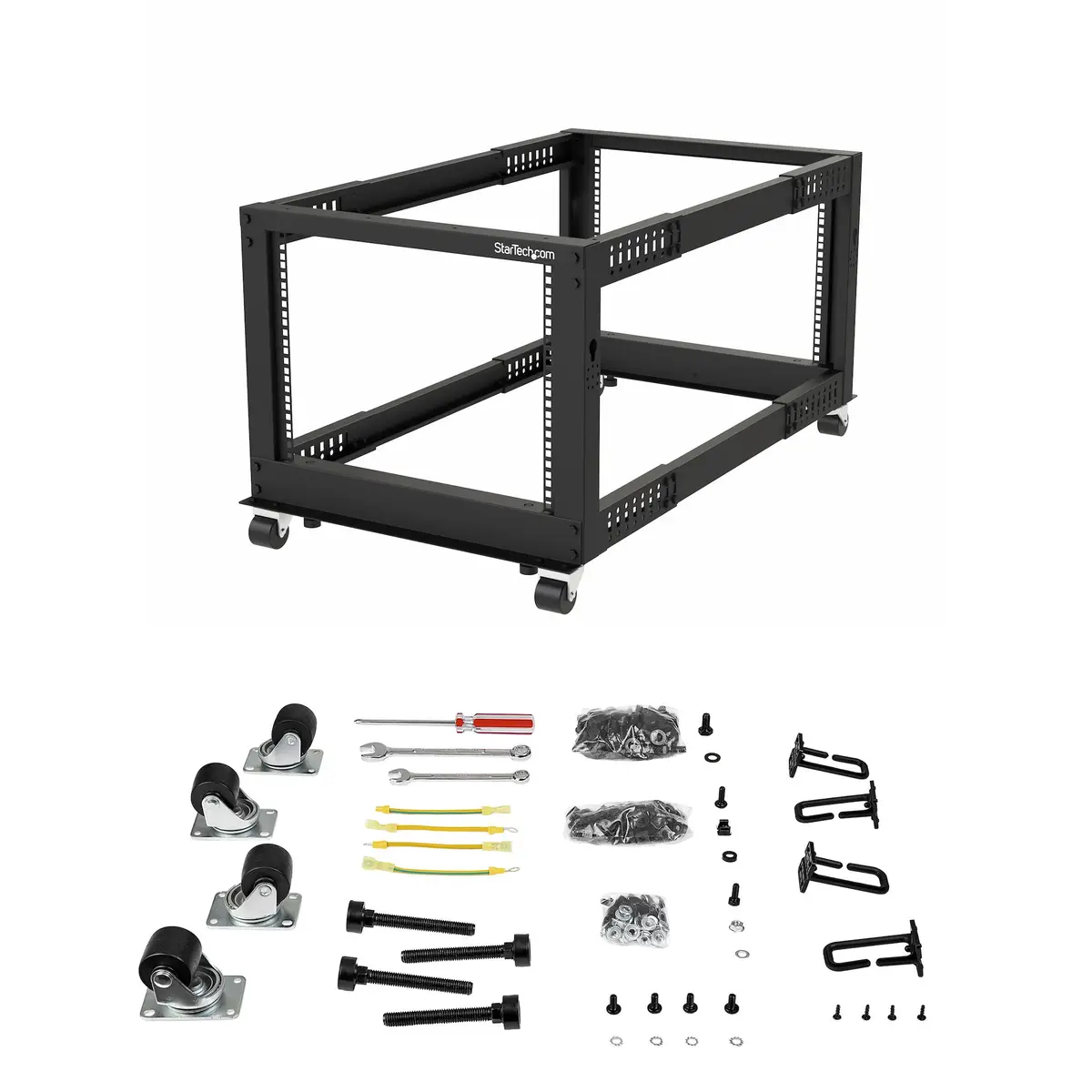 Serverschrank 8HE Laborgestell 22-40 Zoll einstellbar 1.200 kg Kapazität