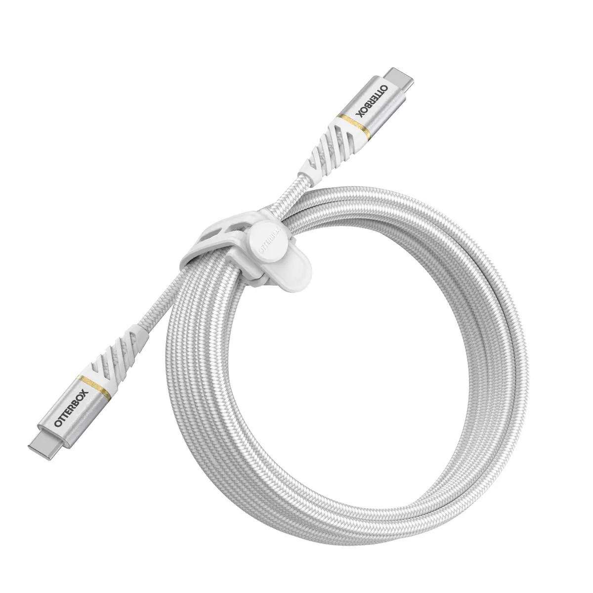 Premium USB Schnellladekabel USB-C/USB-C Stecker/Stecker Weiß 3m