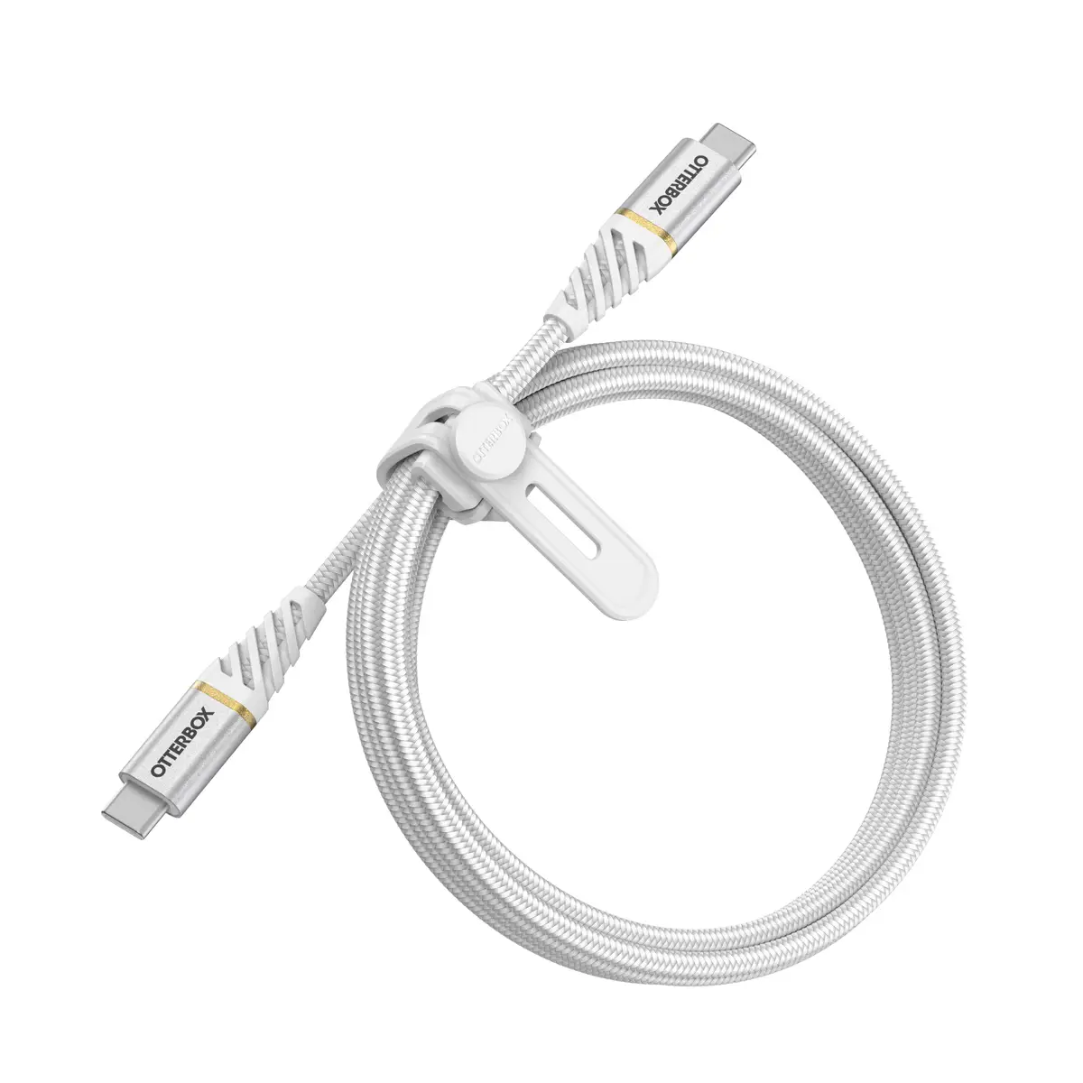 Premium USB Schnellladekabel USB-C/USB-C Stecker/Stecker Weiß 1m