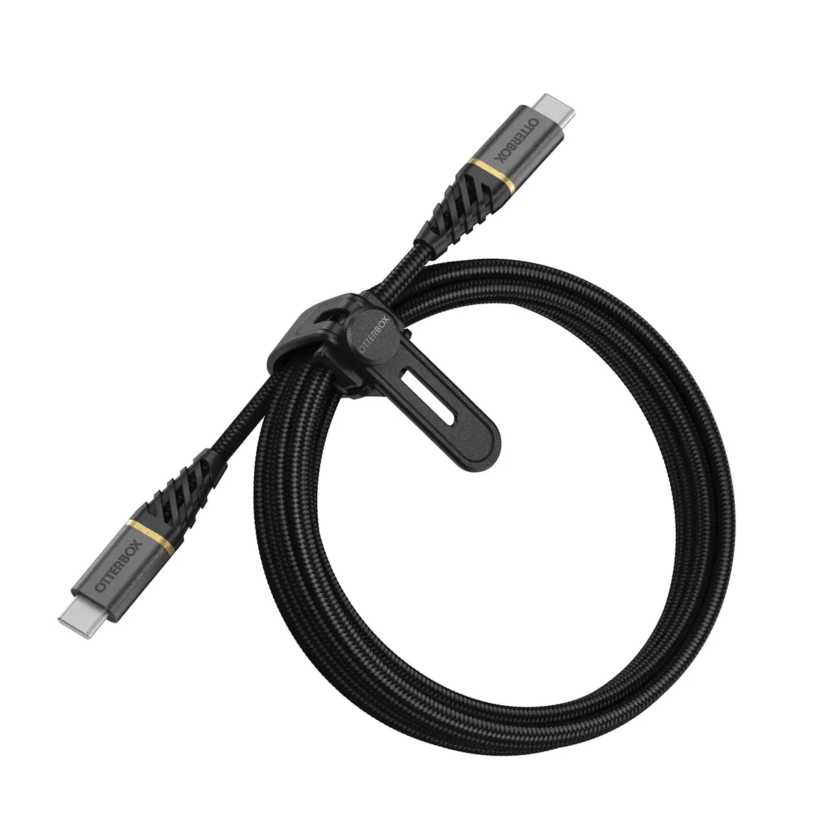 Premium USB Schnellladekabel USB-C/USB-C Stecker/Stecker Schwarz 2m
