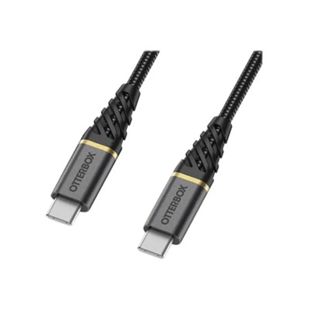 Premium USB Schnellladekabel USB-C/USB-C Stecker/Stecker Schwarz 2m