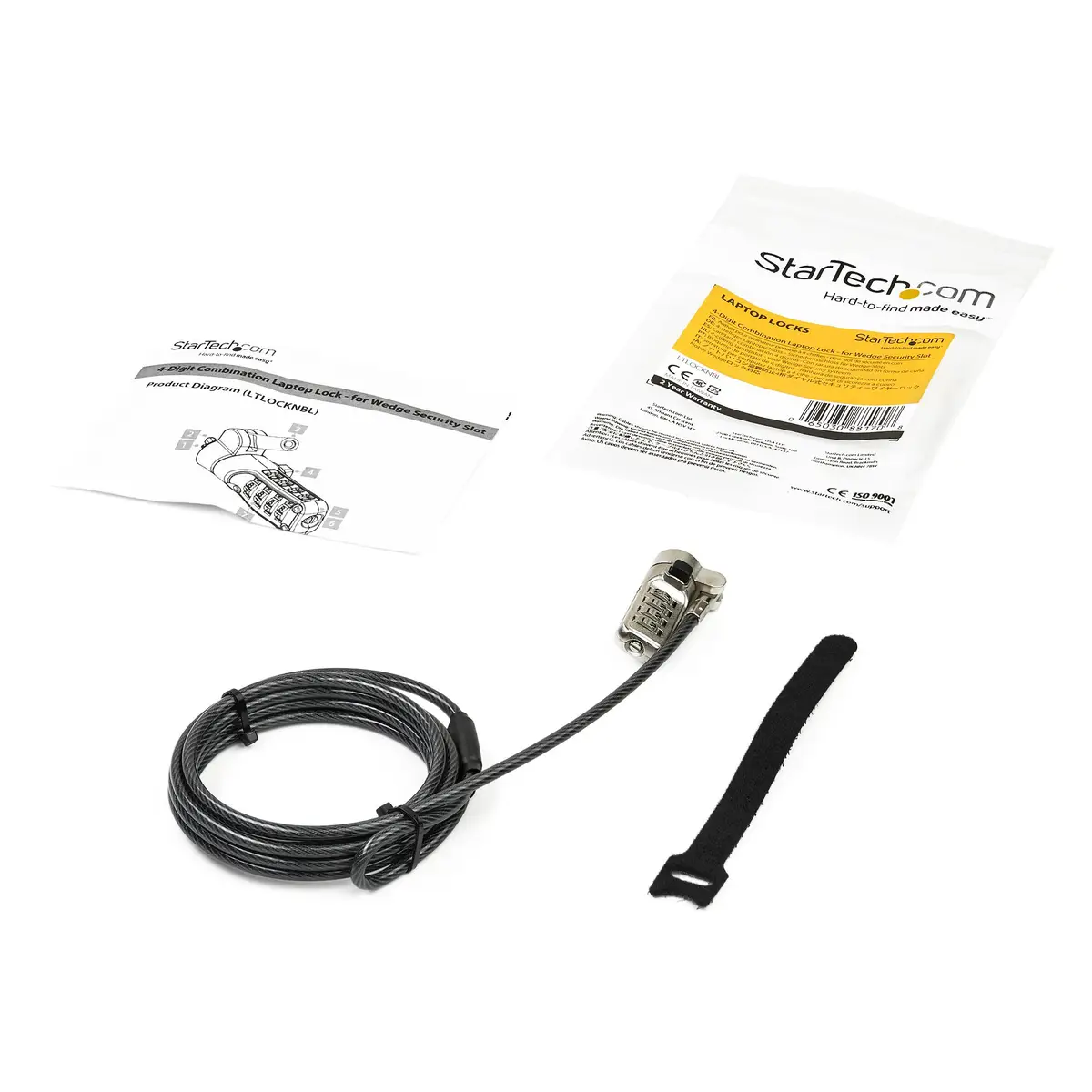 Laptop Sicherheitsschloss 4-stellig 2m Stahlkabel