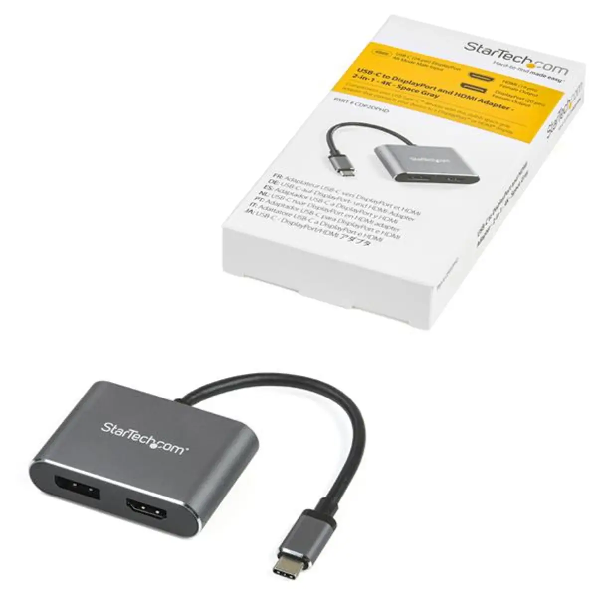 USB C Multiport Adapter HDMI oder DisplayPort 4K 60Hz Bildschirm Adapter