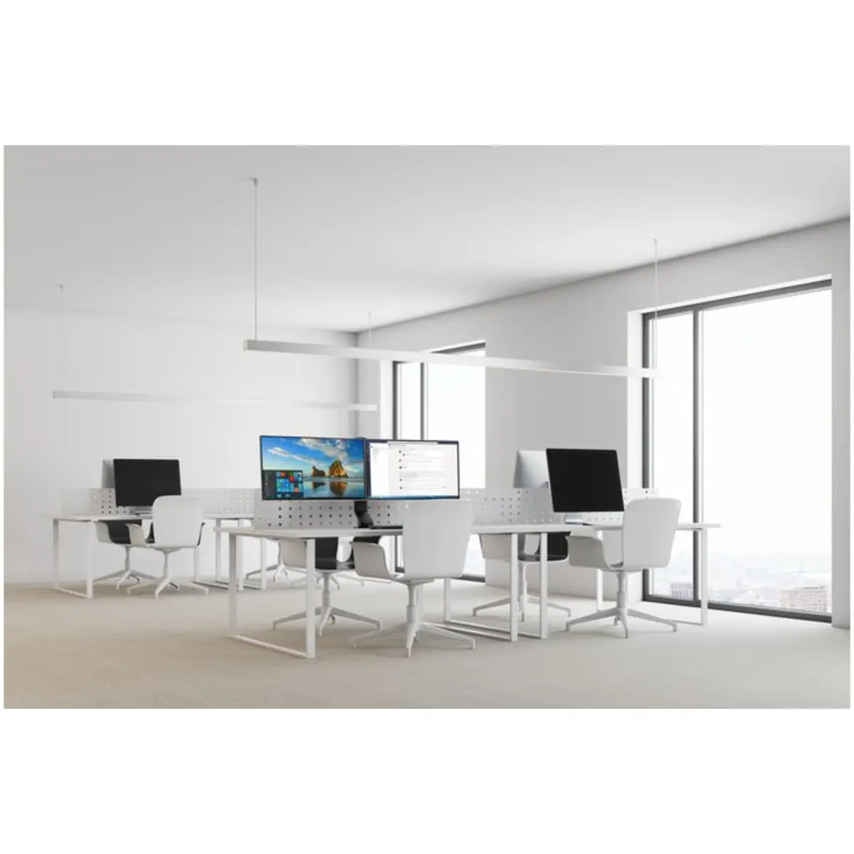 Platzsparender Dual Monitorarm