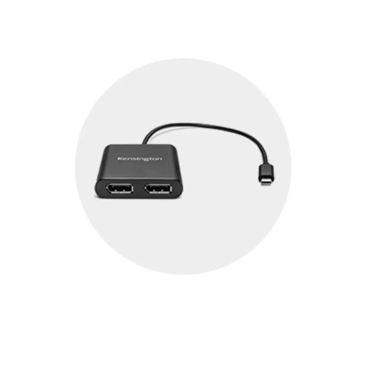 Video-Adapter USB-C auf Dual DP1.2, 4K 30HZ, schwarz