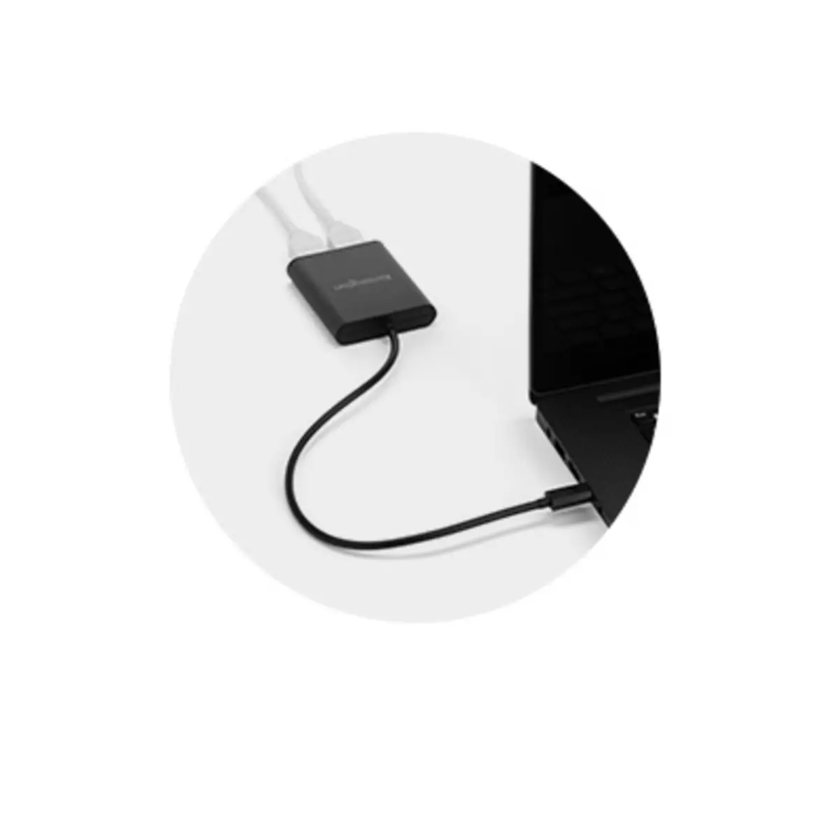 Video-Adapter USB-C auf Dual DP1.2, 4K 30HZ, schwarz