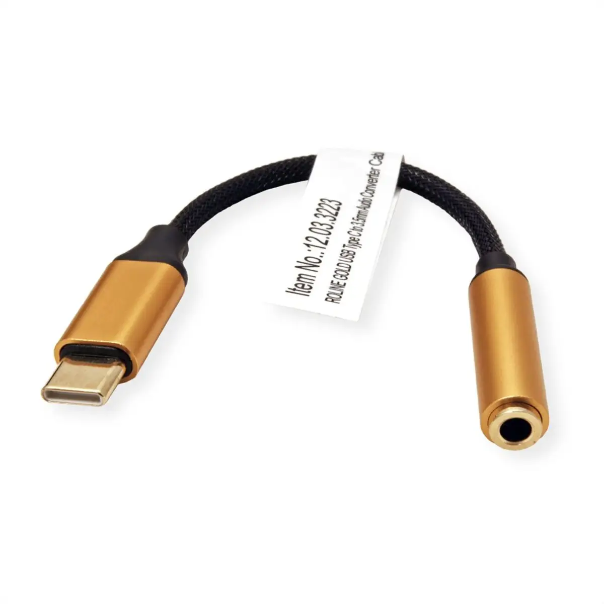 Audio-Adapter USB-C/Stereo Mini-Klinkenstecker Stecker/Buchse Schwarz/Gold 0,13 m