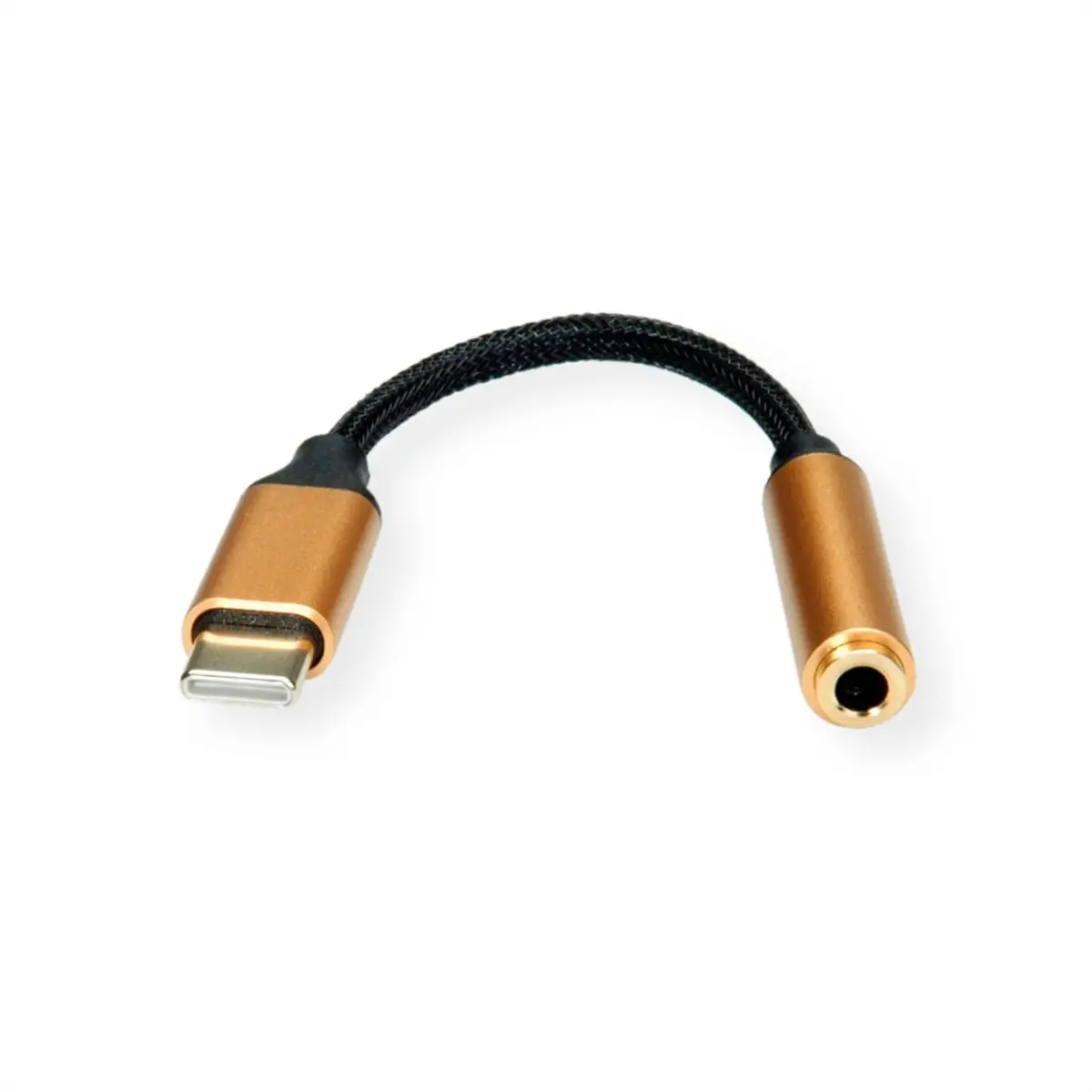 Audio-Adapter USB-C/Stereo Mini-Klinkenstecker Stecker/Buchse Schwarz/Gold 0,13 m