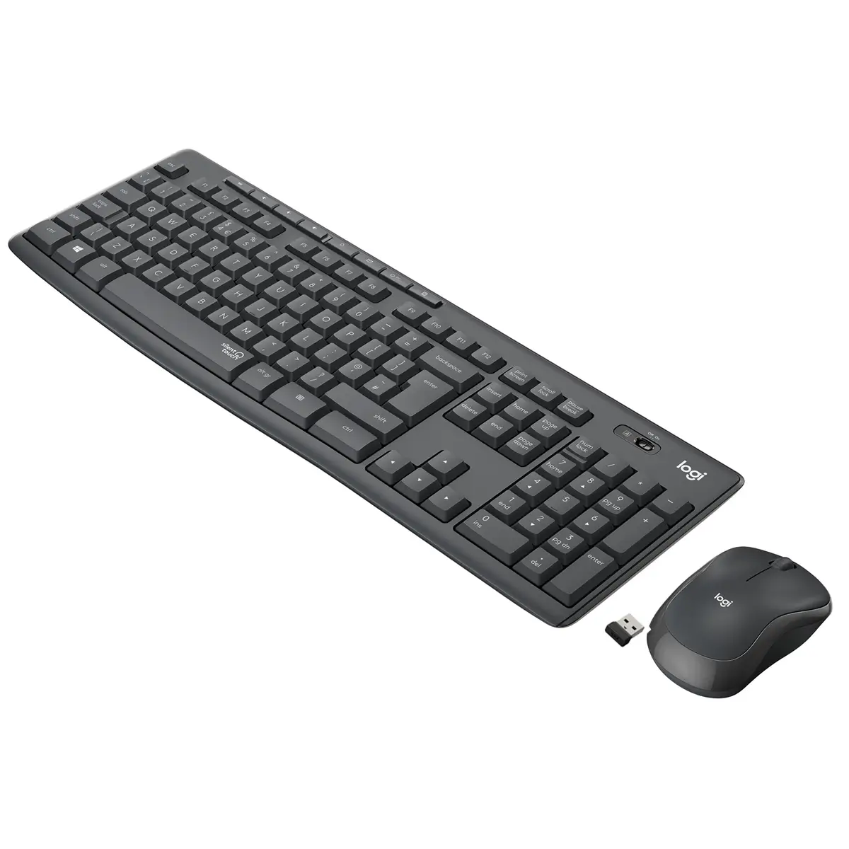 MK295 Silent Tastatur/Maus Set Wireless Schwarz Layout IT