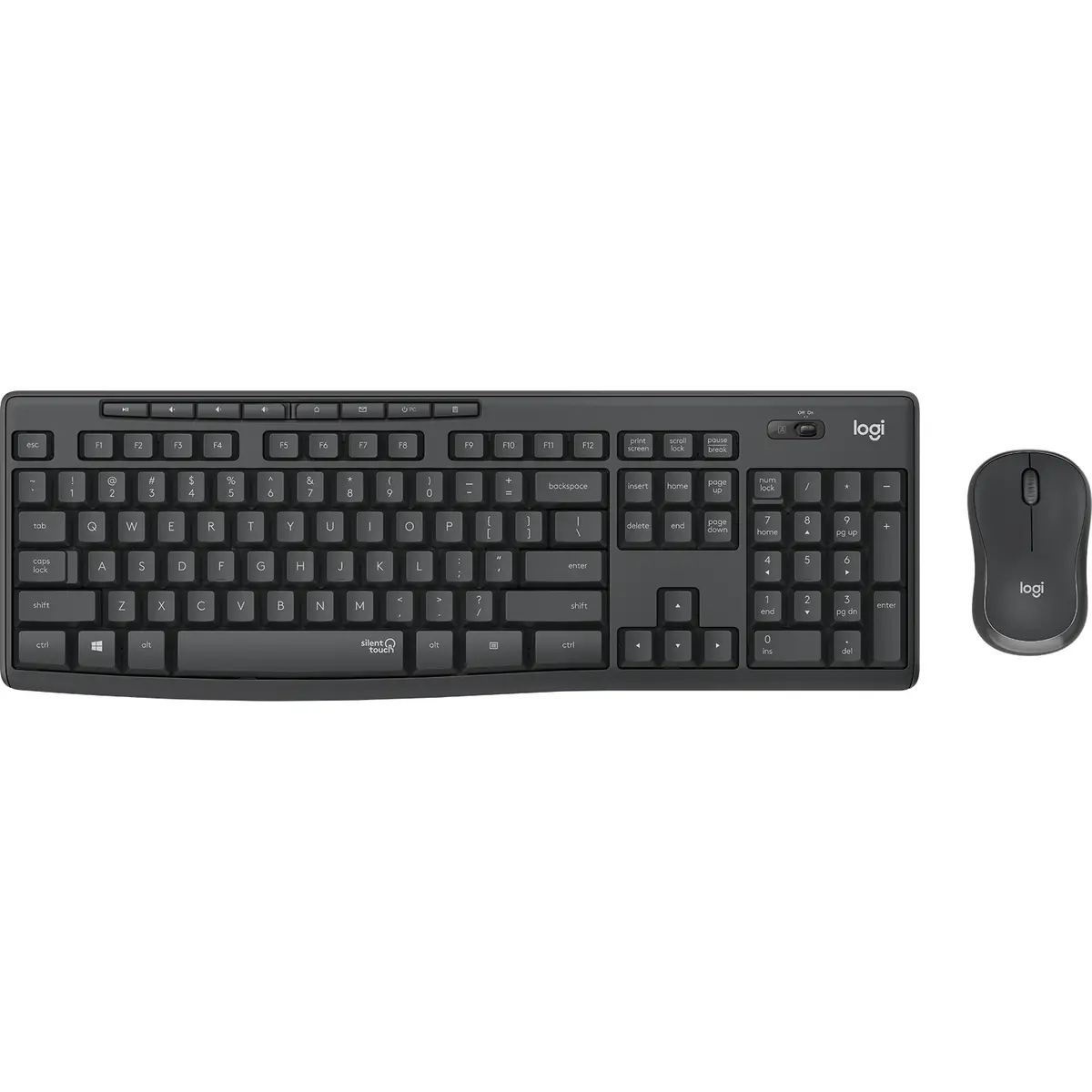 MK295 Silent Tastatur/Maus Set Wireless Schwarz Layout IT
