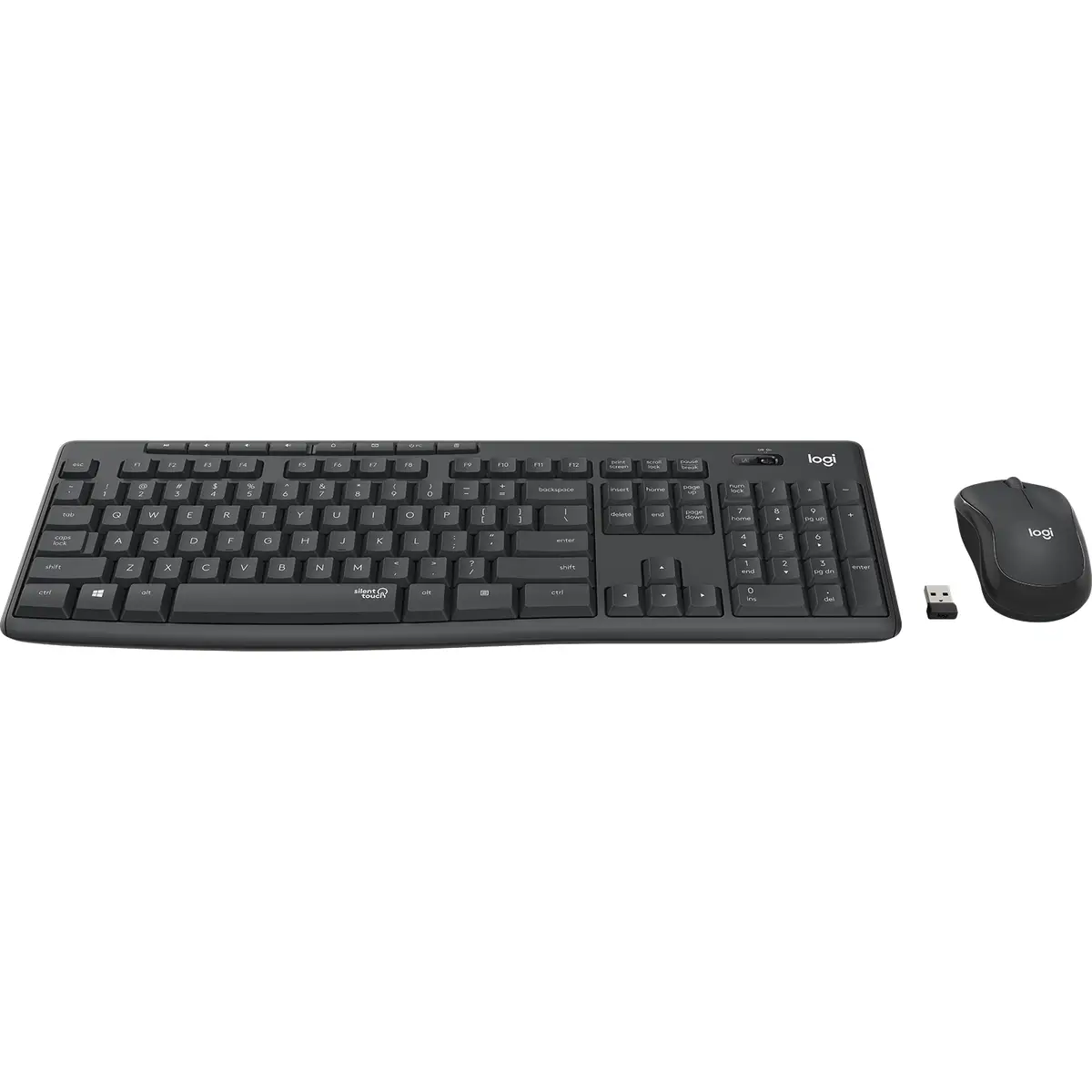 MK295 Silent Tastatur/Maus Set Wireless Schwarz Layout IT