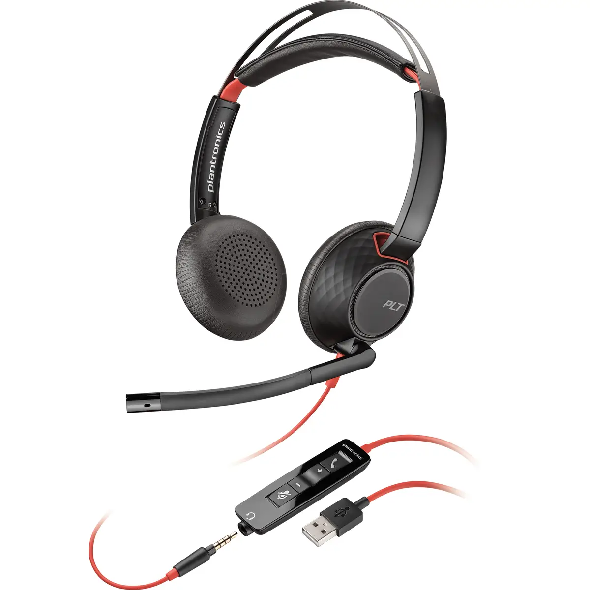 Blackwire 5220, C5520 Headset binaural mit USB-C/3.5 mm Klinkenstecker
