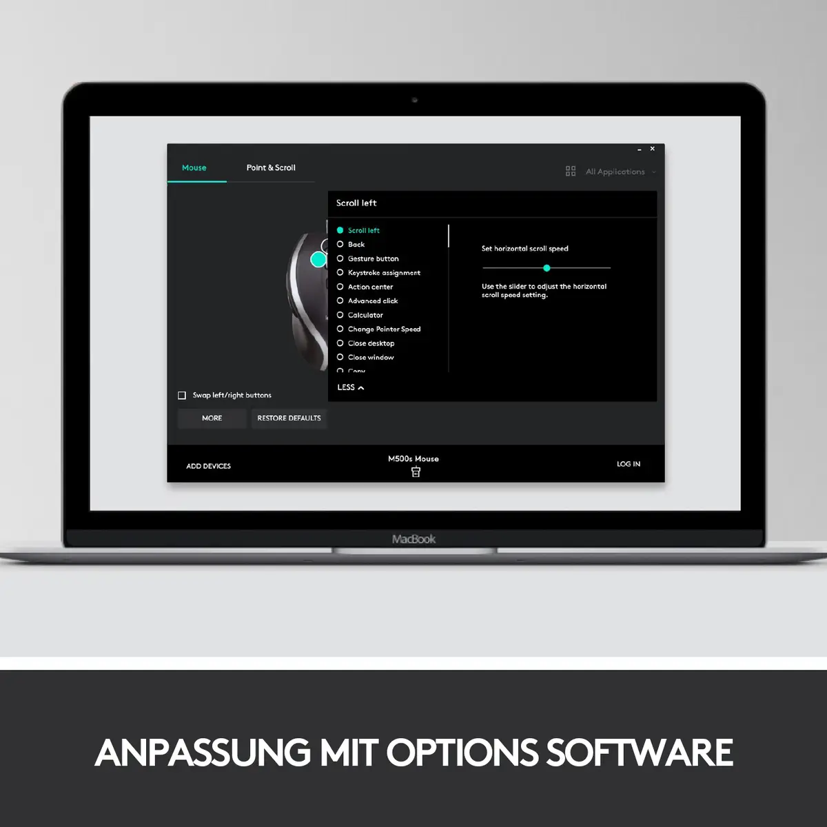 M500s USB Optisch Maus Schwarz/Silber