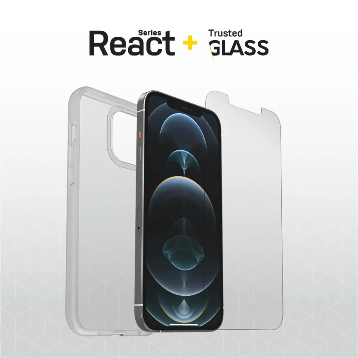 React + Trusted Glass iPhone 12 Pro Max transparent