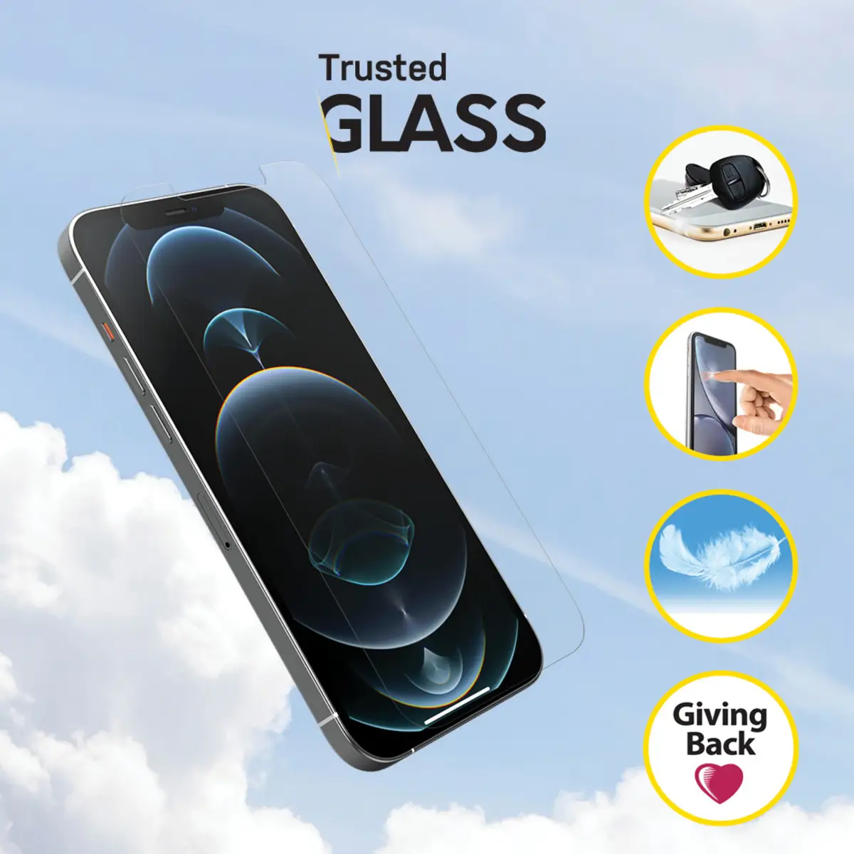 Trusted Glass iPhone 12 / iPhone 12 Pro, transparent, ProPack
