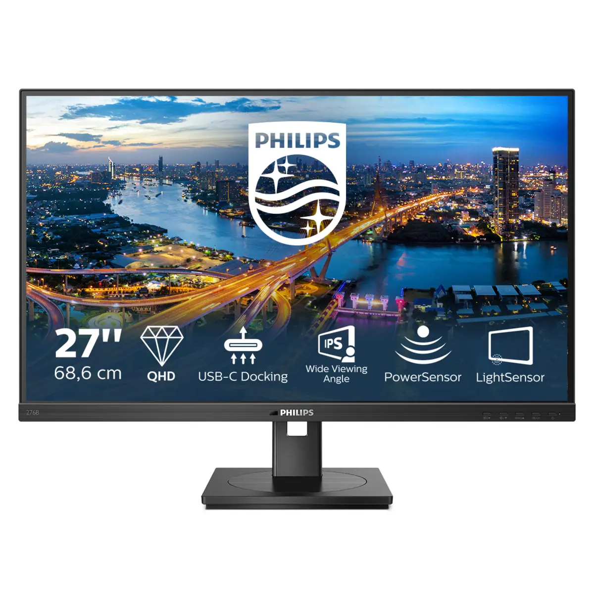 B Line 276B1 LED-Monitor 68.6 cm (27") 2560x1440 Pixel 300 cd/m² 1000:1 4ms Schwarz