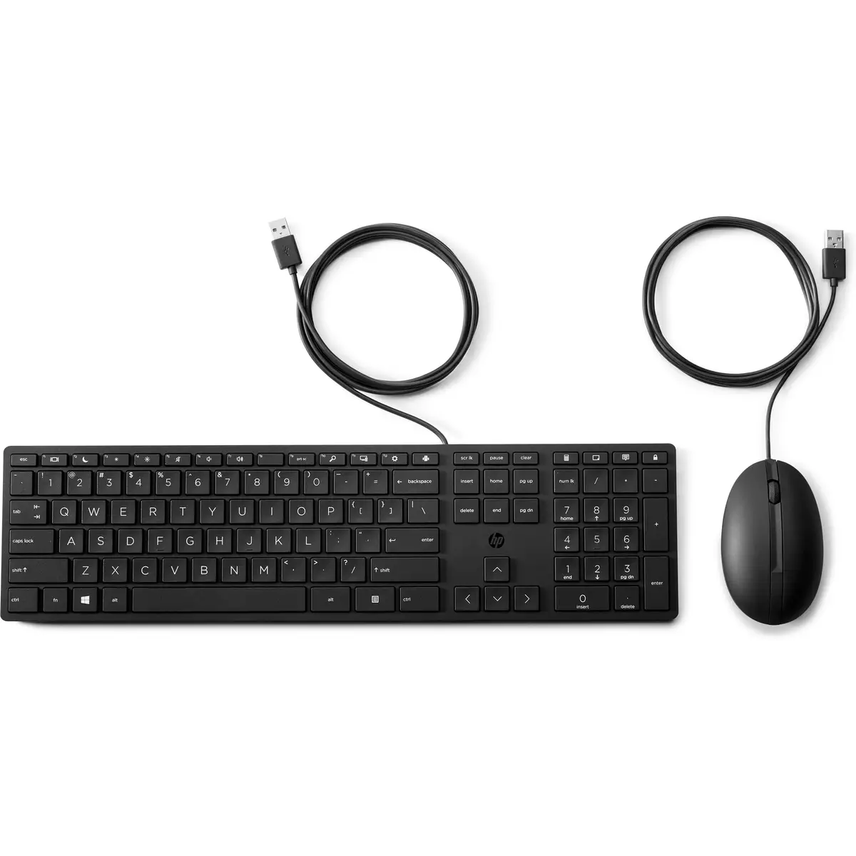 Wired Desktop 320MK Maus und Tastatur, Volle Größe (100%), Kabelgebunden, USB, Schwarz, Maus enthalten